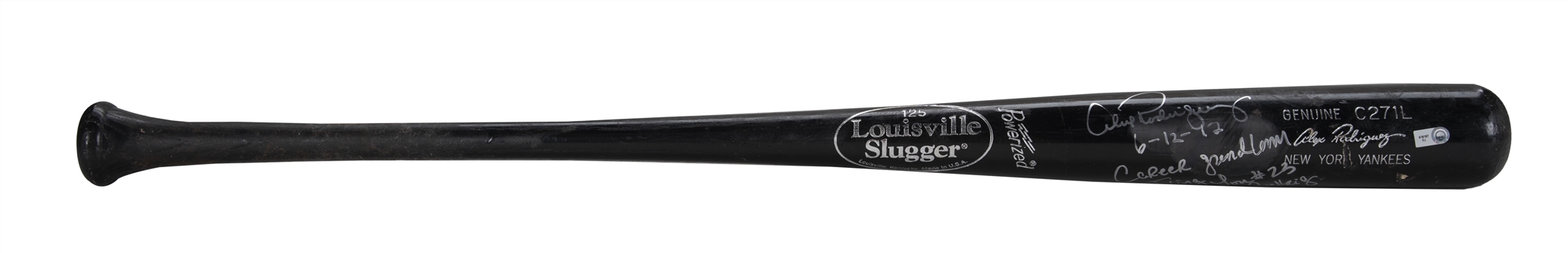 2012 Alex Rodriguez Game Used & Signed Louisville Slugger C271L Model Bat Used To Tie Lou Gehrig For Career Grand Slam #23 (Rodriguez LOA & MLB Authenticated)